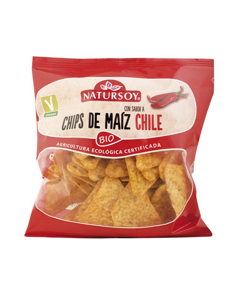 Chips de maíz y chili 75g Natursoy