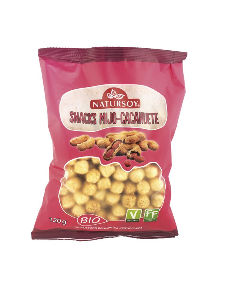 Snacks de mijo y cacahuete 120g Natursoy