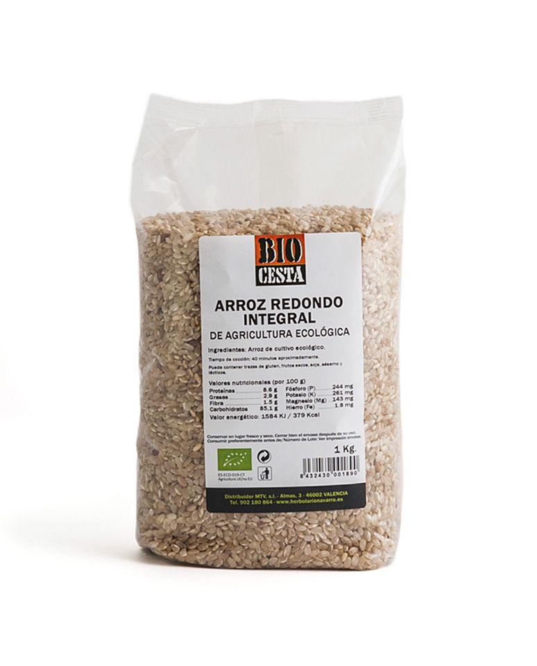 Arroz Redondo Integral 1kg Bio Cesta