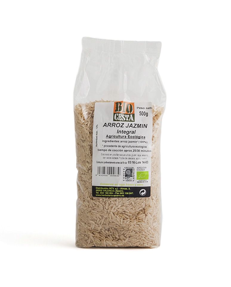 Arroz Jazmín integral Bio 500g Bio Cesta