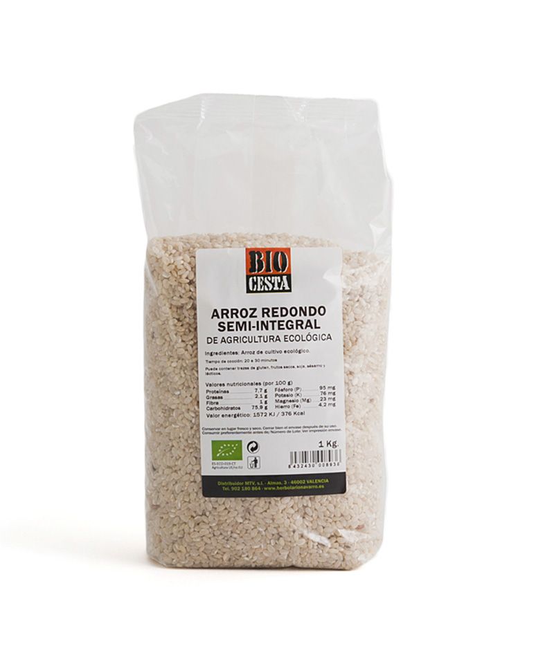 Arroz redondo semi integral 1kg Bio Cesta