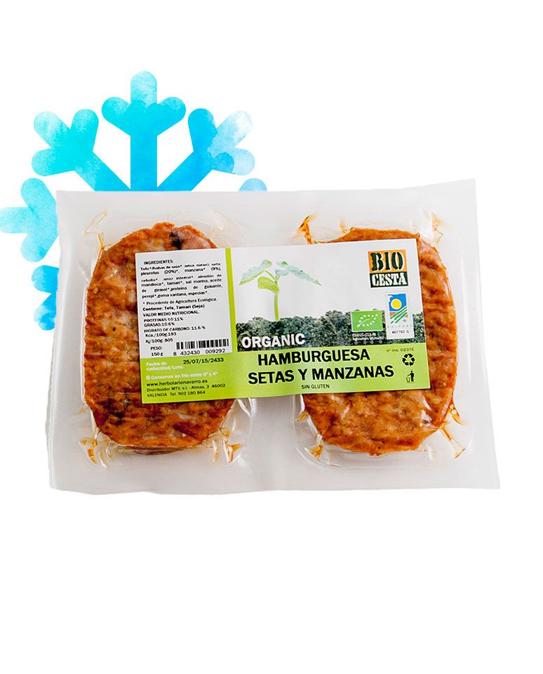 Hamburguesas de Setas y Manzana 2uds Bio Cesta