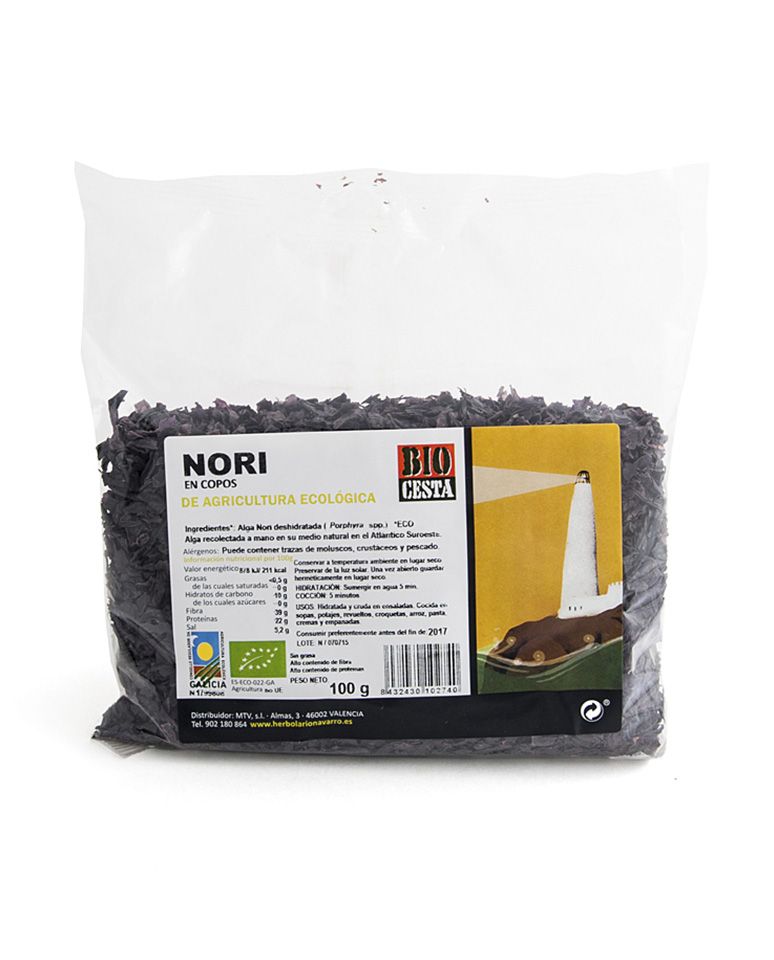 Alga Nori Eco en copos 100g Bio Cesta