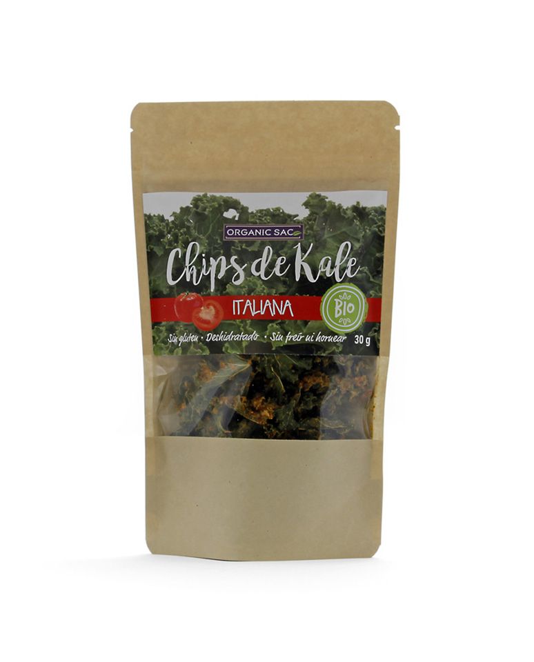 Chips de kale a la italiana 30g Organic Sac