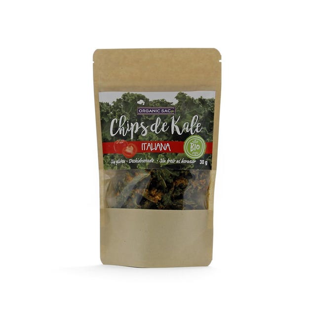 Chips de kale a la italiana 30g Organic Sac