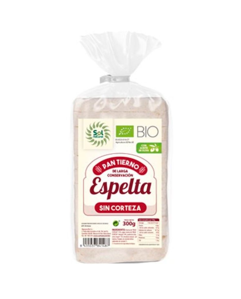 Pan tierno de espelta sin corteza 300g Sol Natural