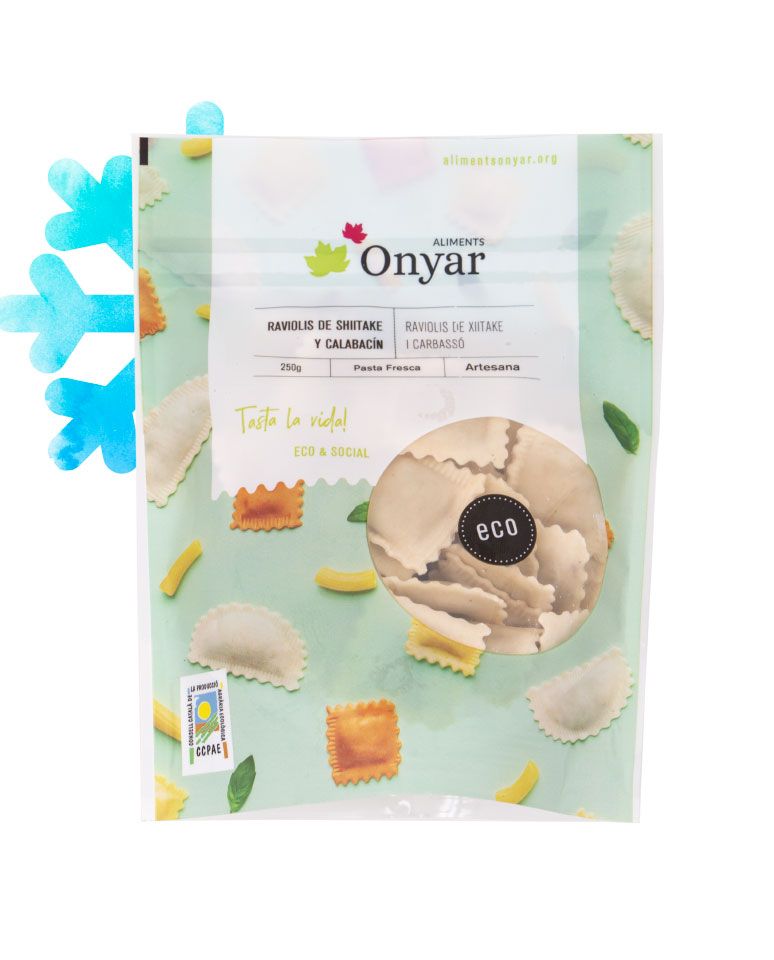 Raviolis de Shitake y Calabacín 250g Aliments Onyar