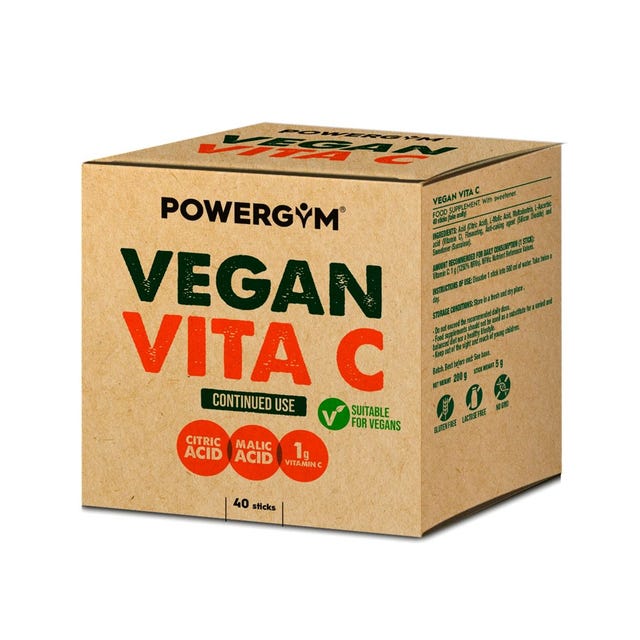 Vitamina C Vegana en Sticks 40uds Powergym