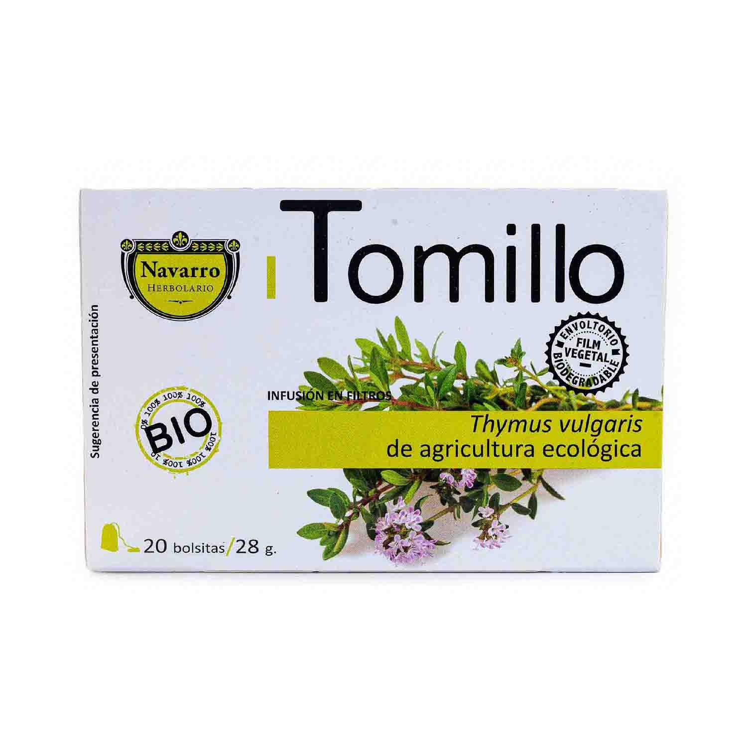 Infusión tomillo 20 filtros Herbolario Navarro