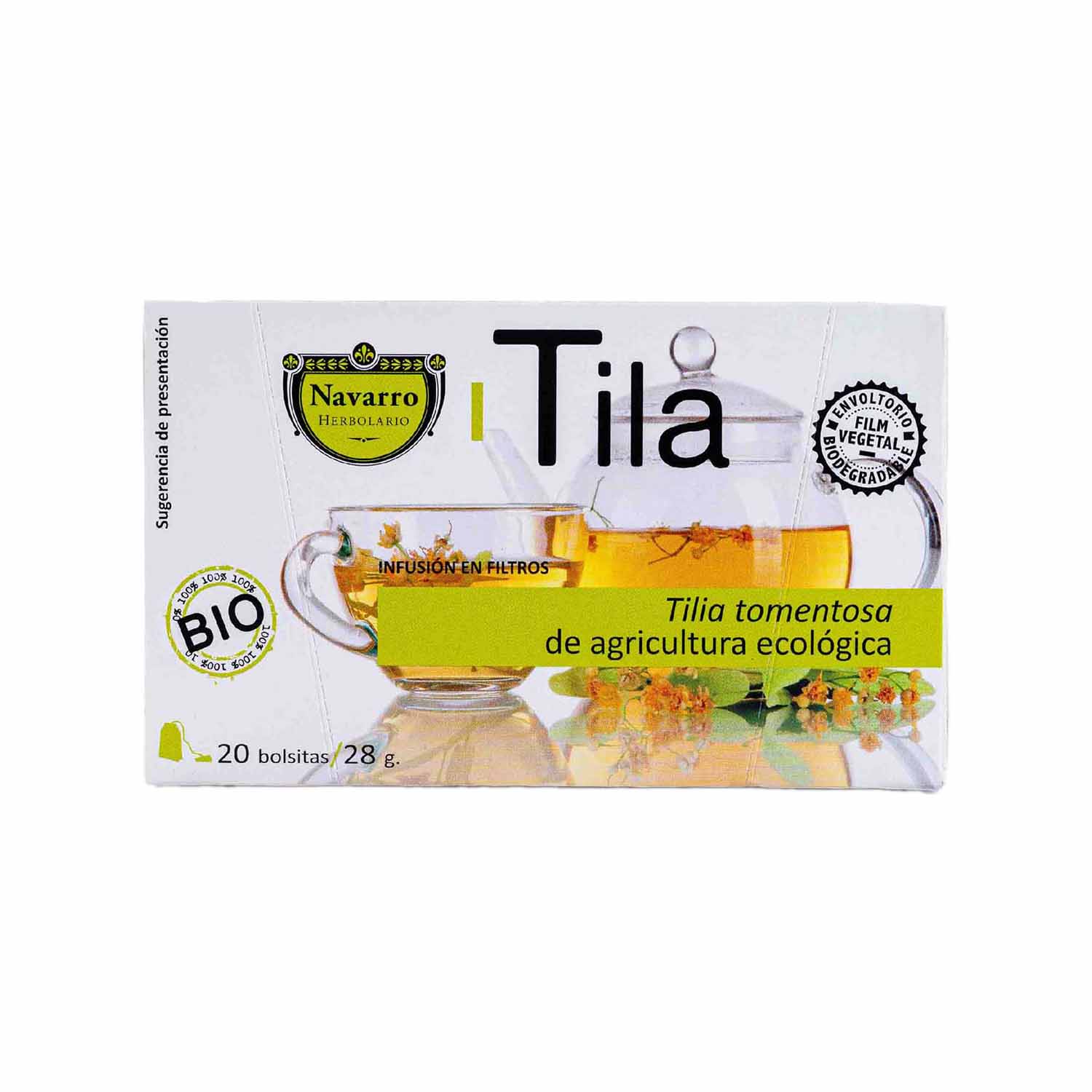 Infusión de Tila 20 filtros Herbolario Navarro