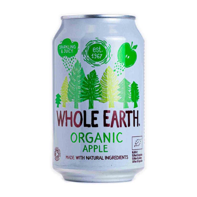 Refresco de manzana sin azúcar 330ml Whole Earth