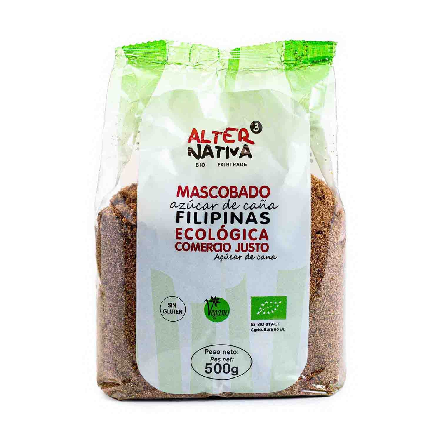 Azúcar de caña Mascobado de Filipinas Bio 500g Alternativa3