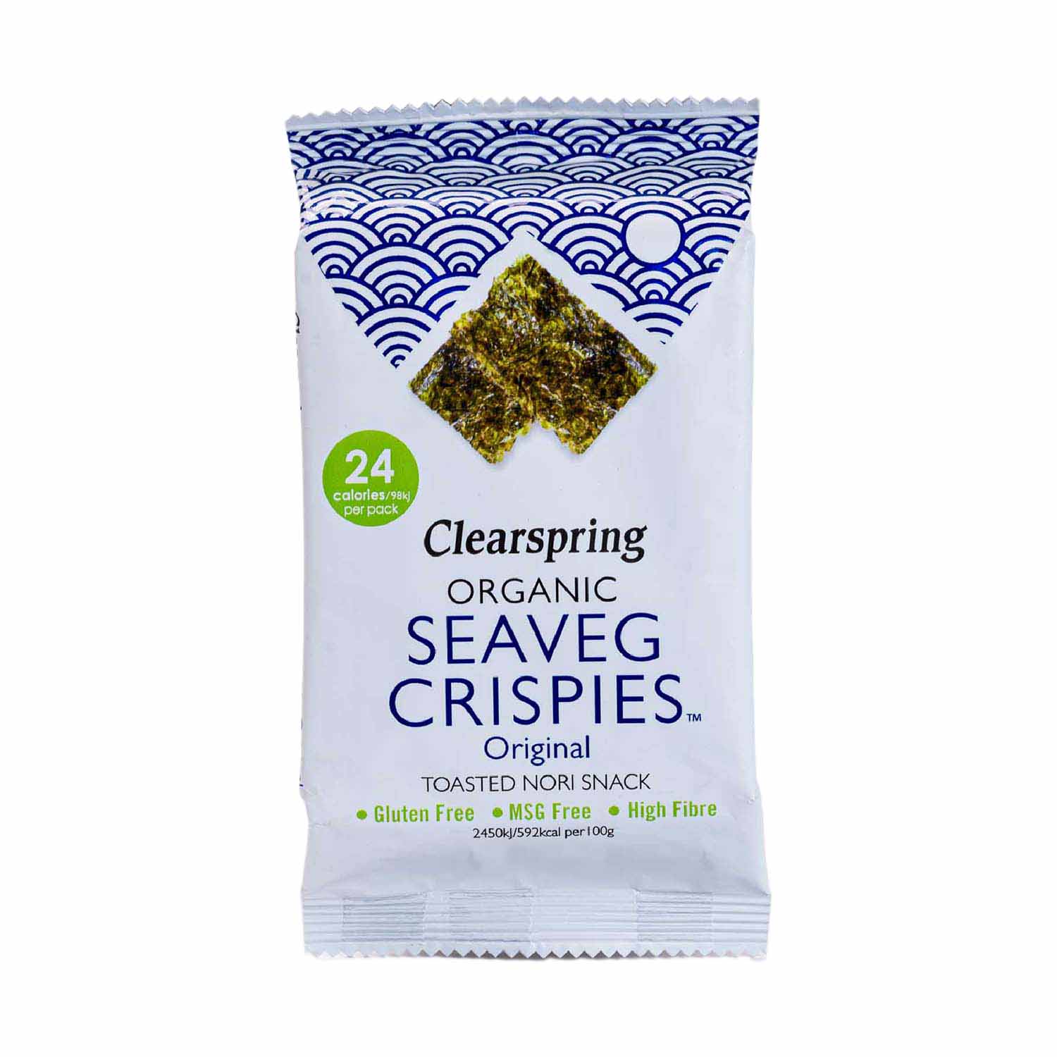 Snack de alga Nori tostada bio 5g Clearspring