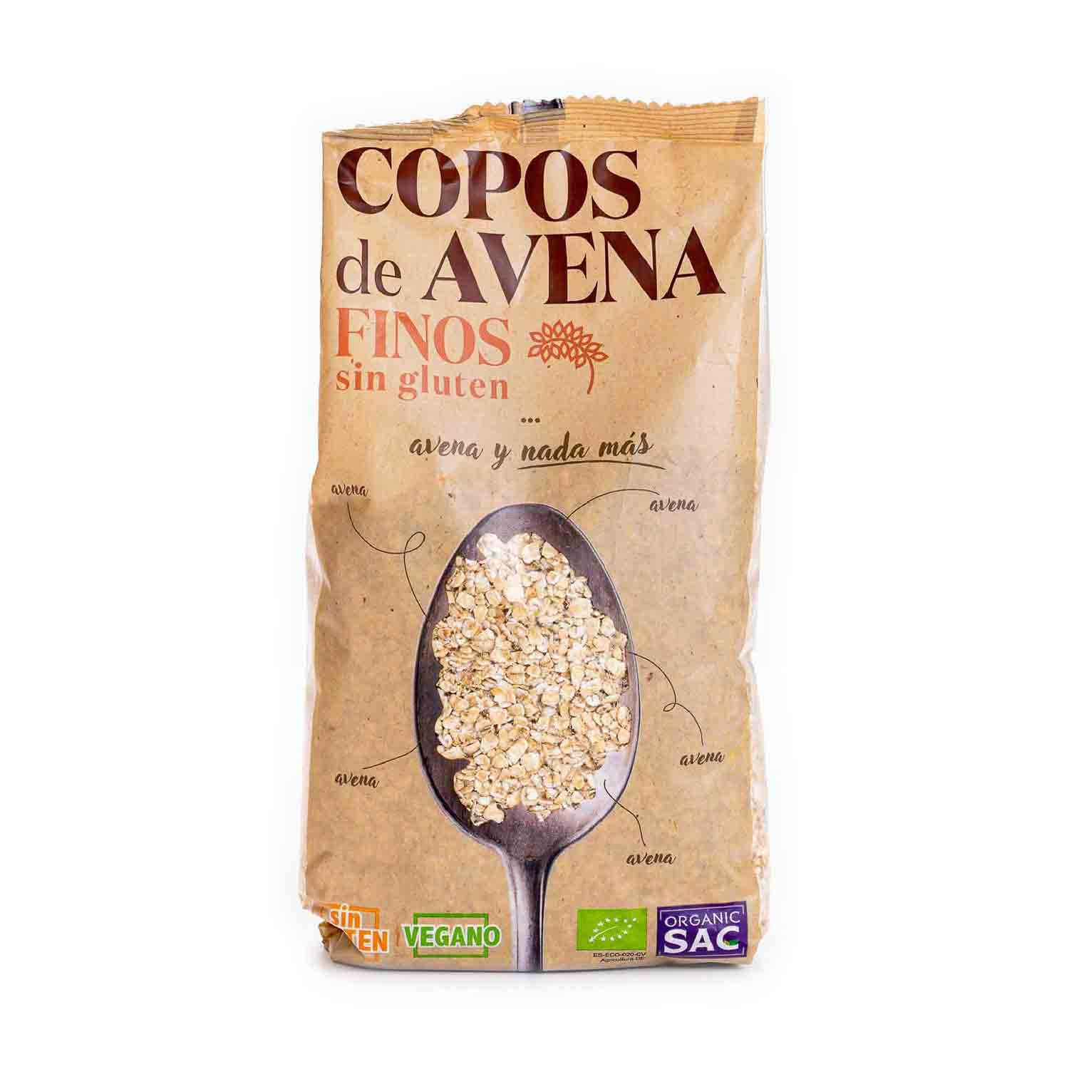 Copos de Avena sin Gluten 500g Organic Sac