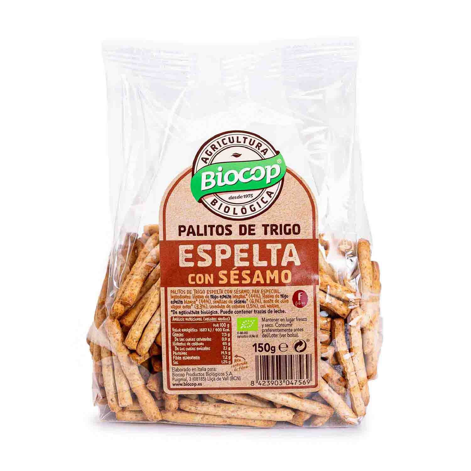 Palitos de espelta con sésamo 150g Biocop