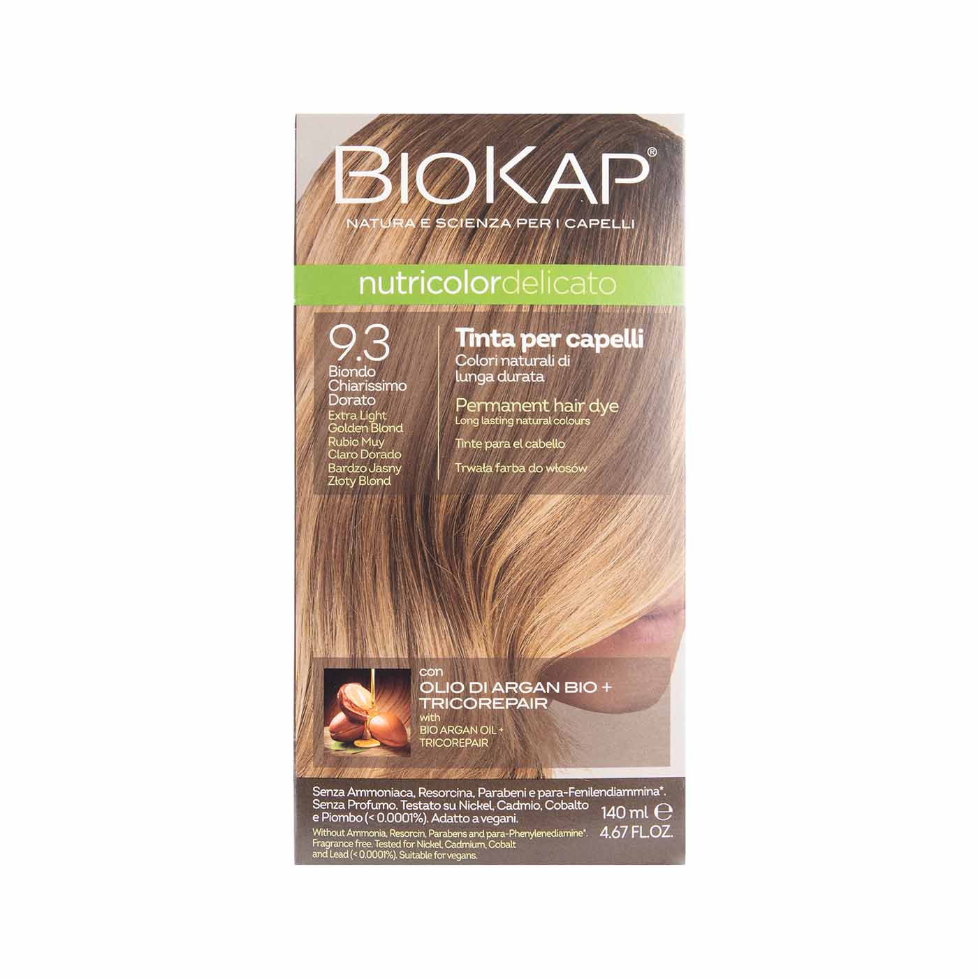 Tinte Nutricolor Delicato Rubio Muy Claro Dorado nº93  140ml Biokap