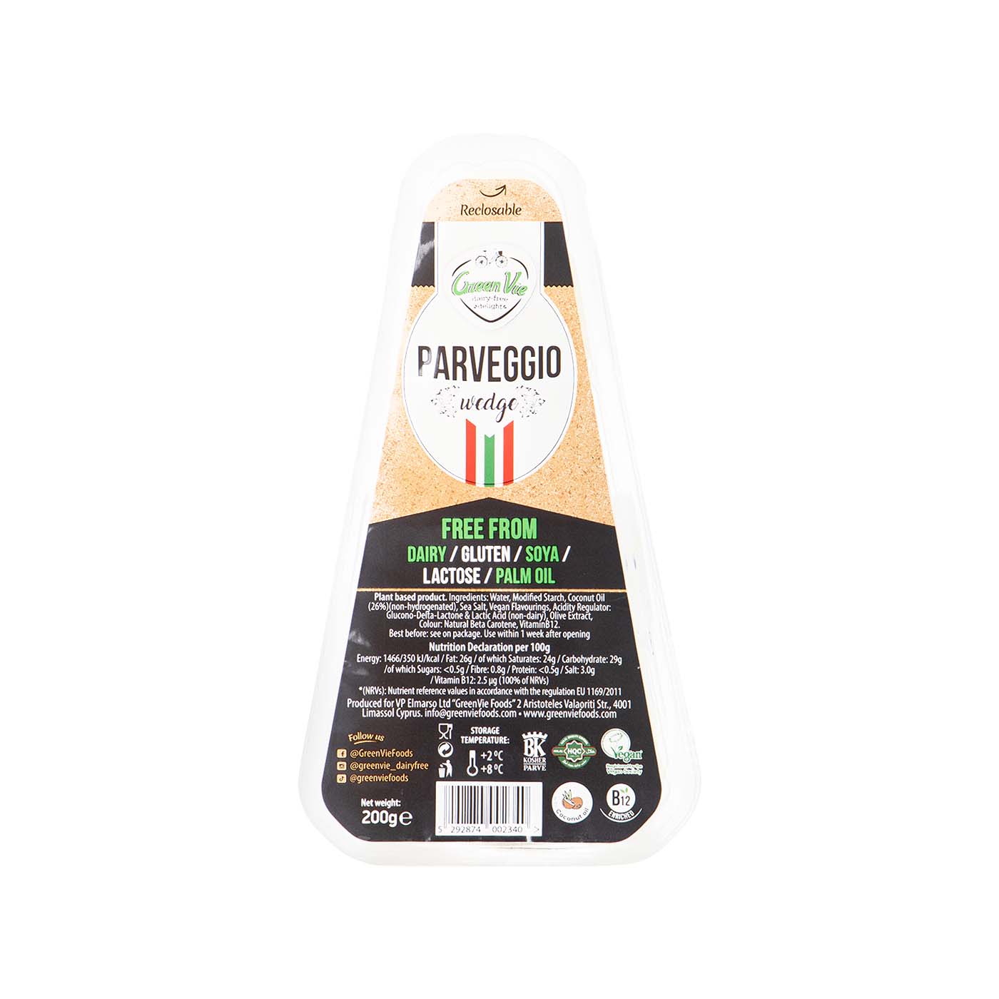 Bloque Vegano sabor Parmesano 300g Green Vie