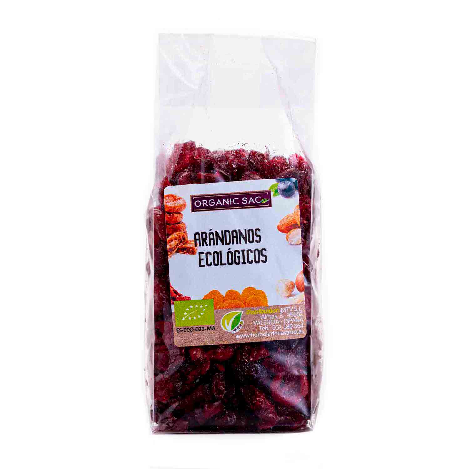 Arándano deshidratado Bio 150g Organic Sac