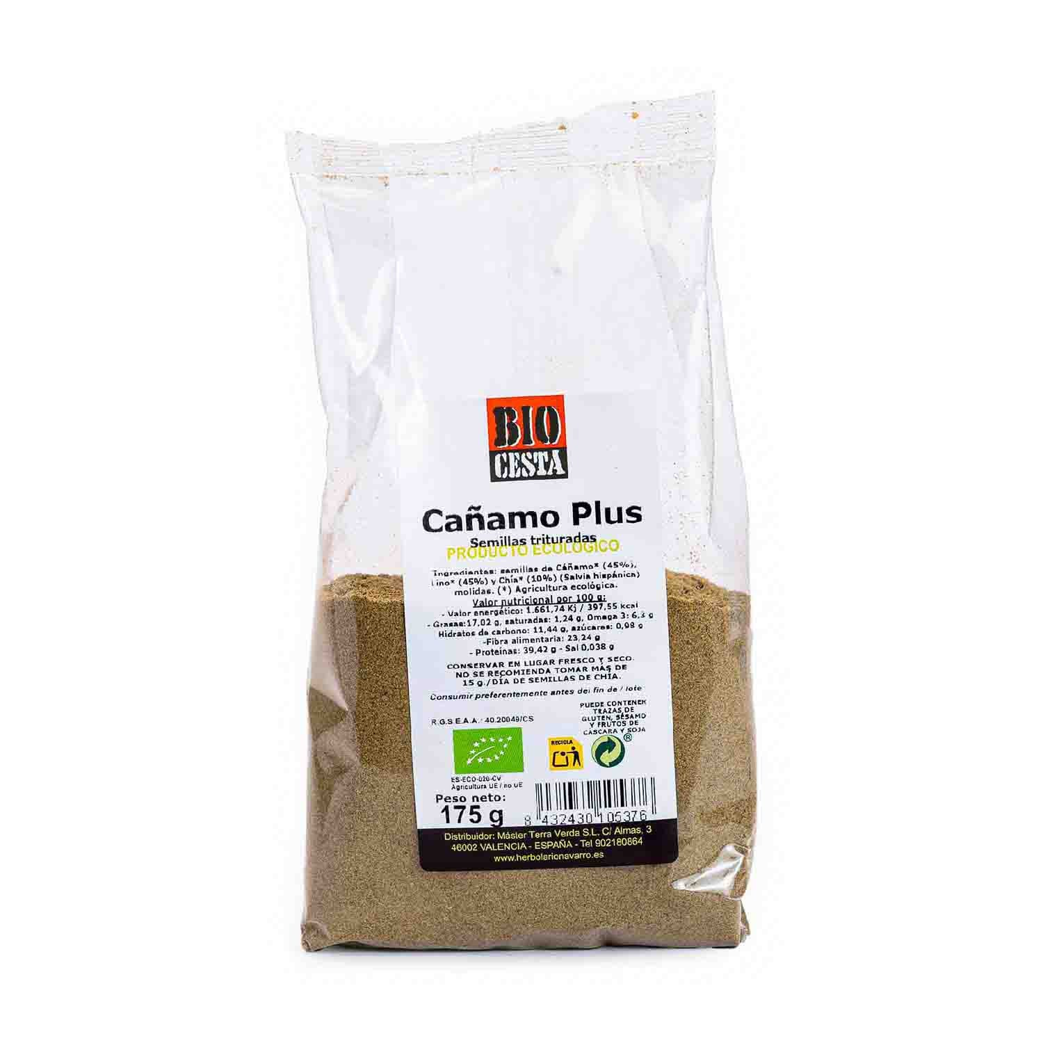Mezcla de cáñamo, lino y chía Plus 175g Bio Cesta