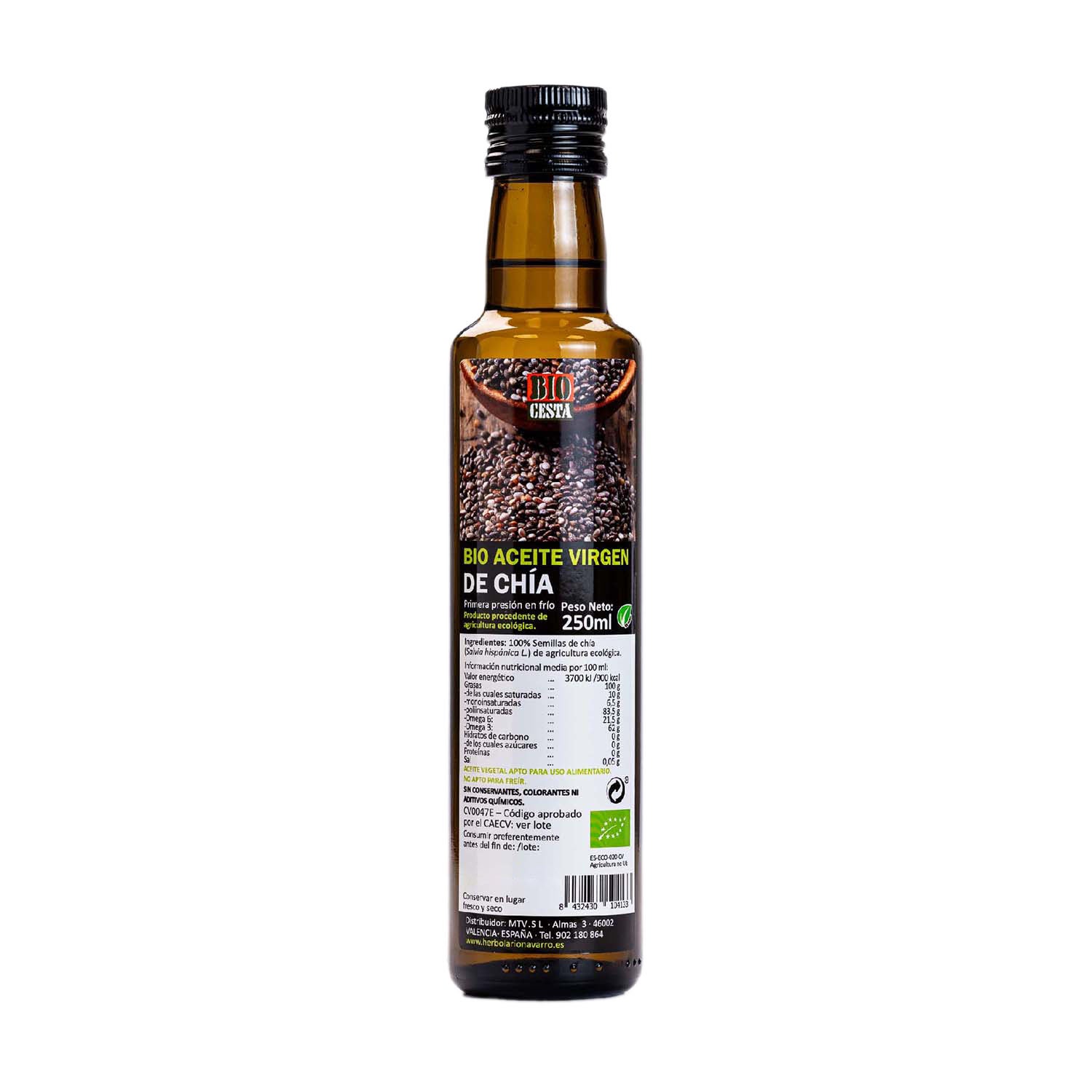 Aceite de Chía 250ml Bio Cesta