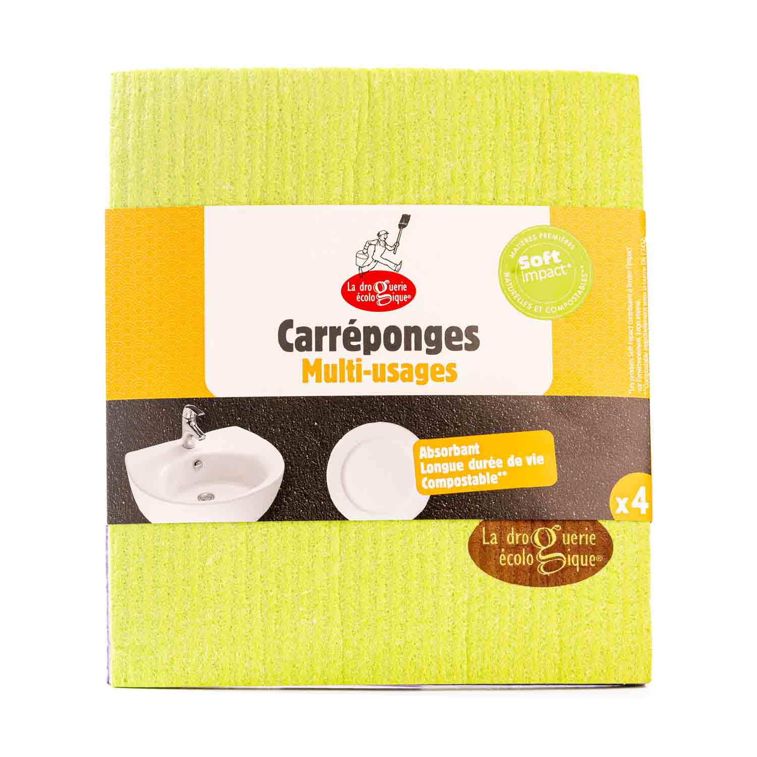 Bayeta de celulosa y algodón 4uds Ecodis