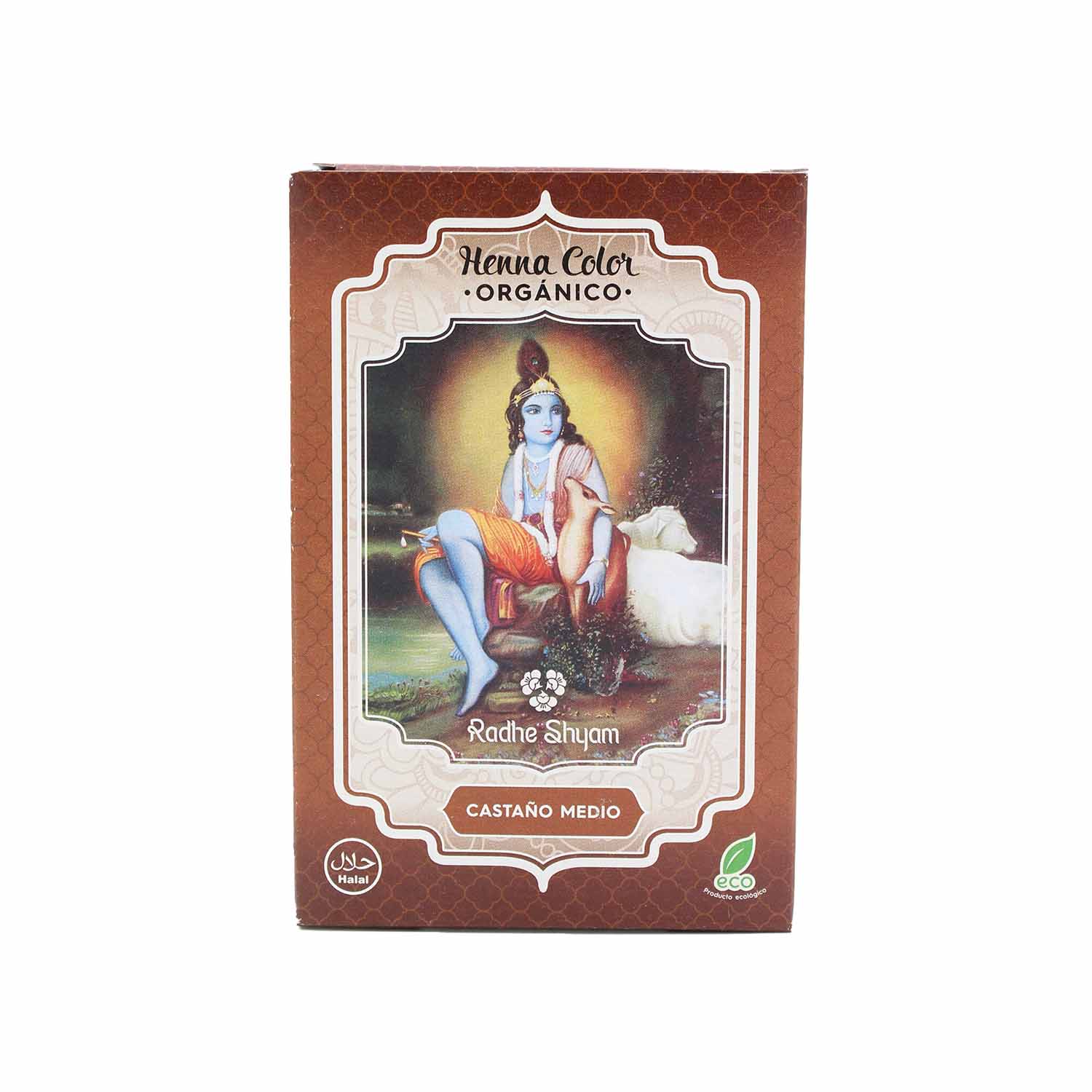 Henna color Castaño Medio en polvo 100g Radhe Shyam