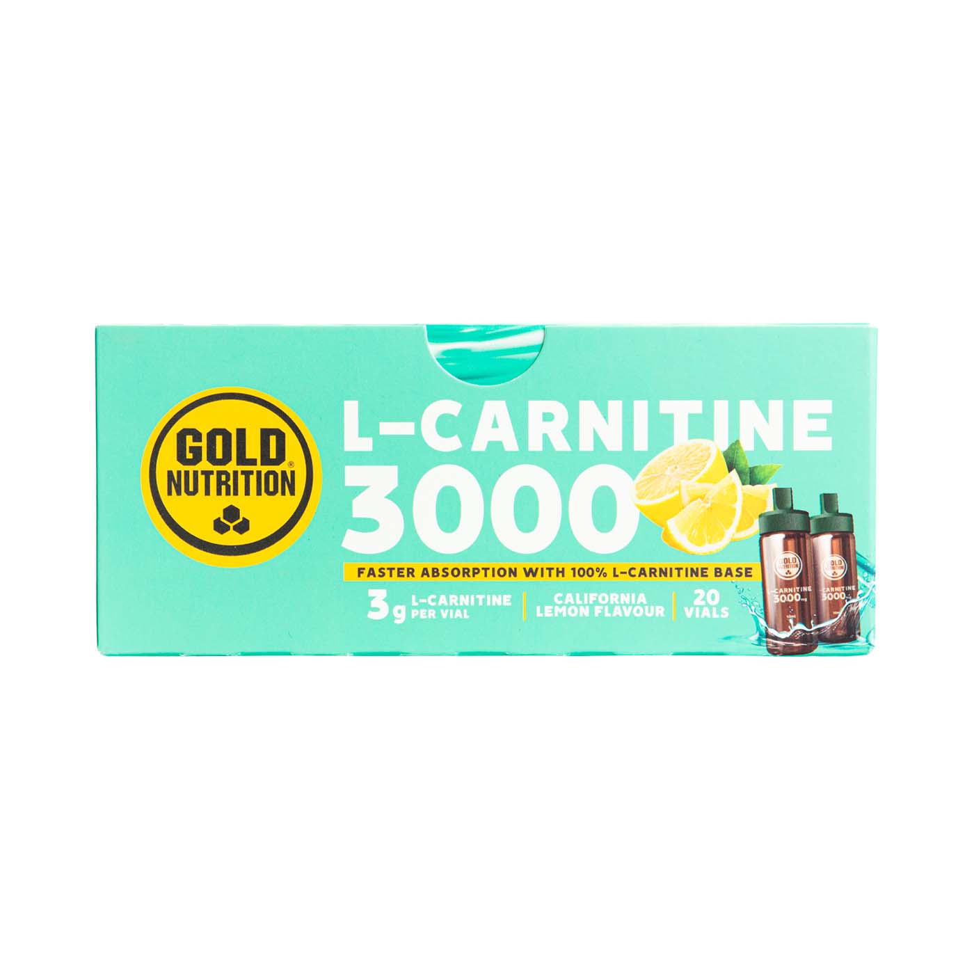 L-Carnitina 3000mg sabor Limón 20 viales Gold Nutrition