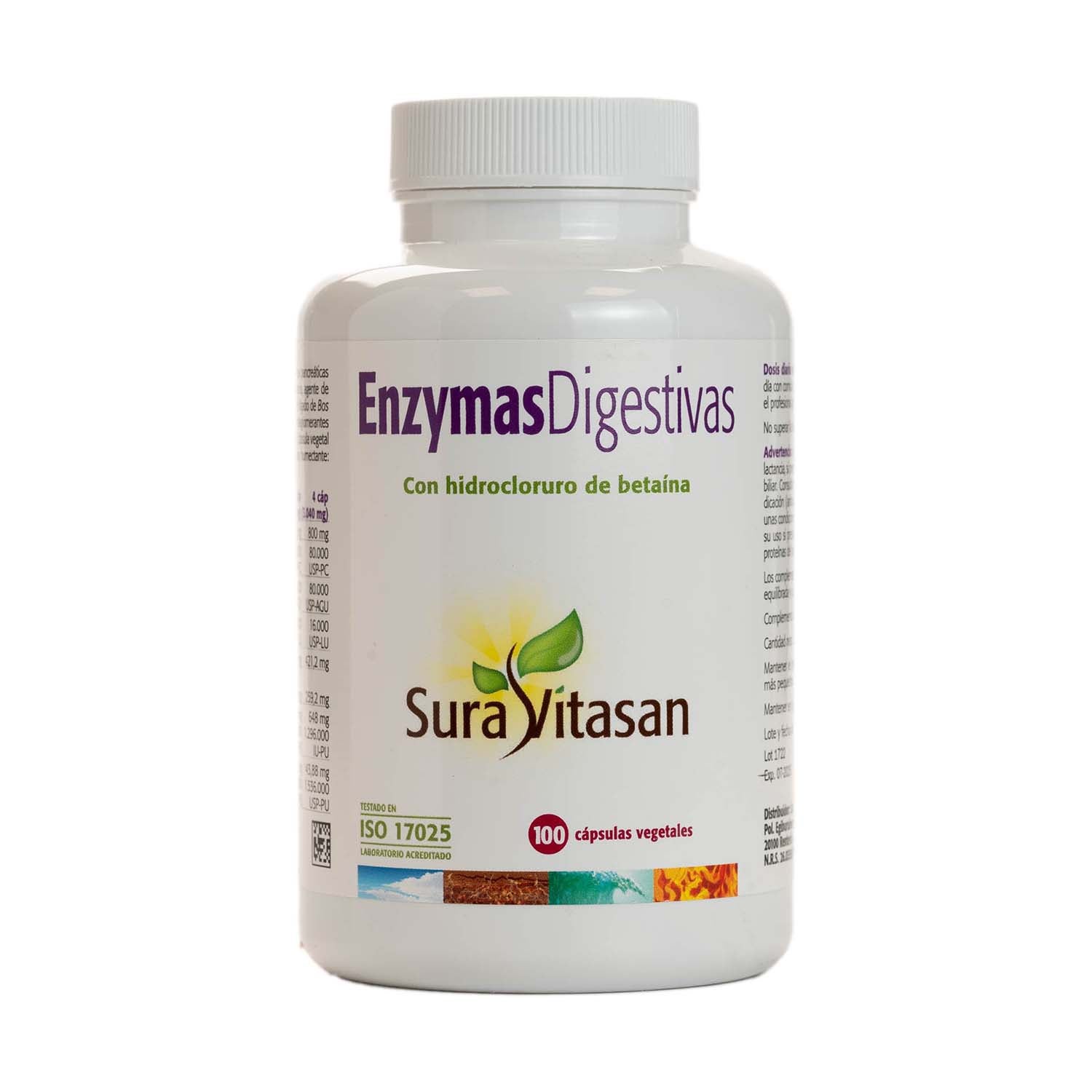 Enzymas Digestivas 100 cápsulas Sura Vitasan
