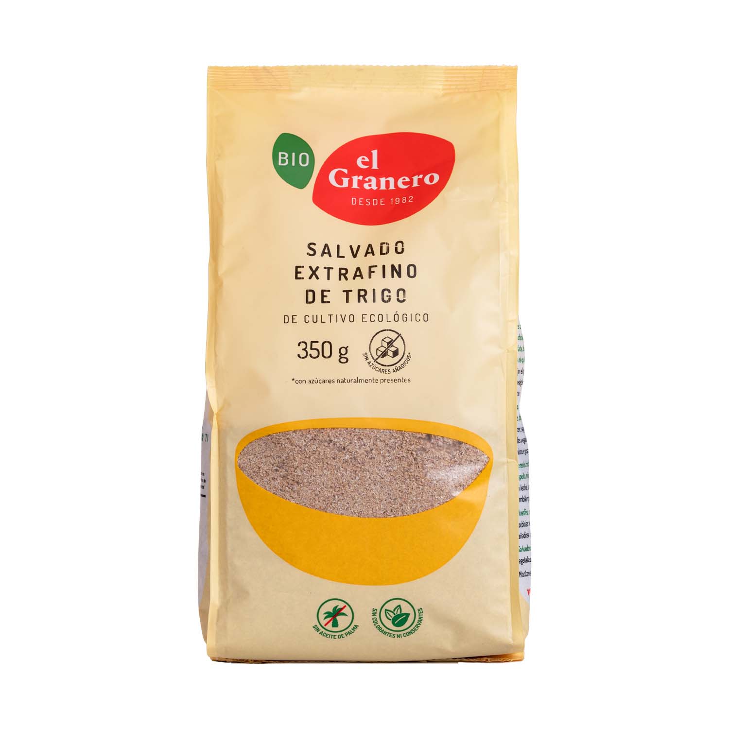 Salvado de trigo extrafino 350g El Granero Integral