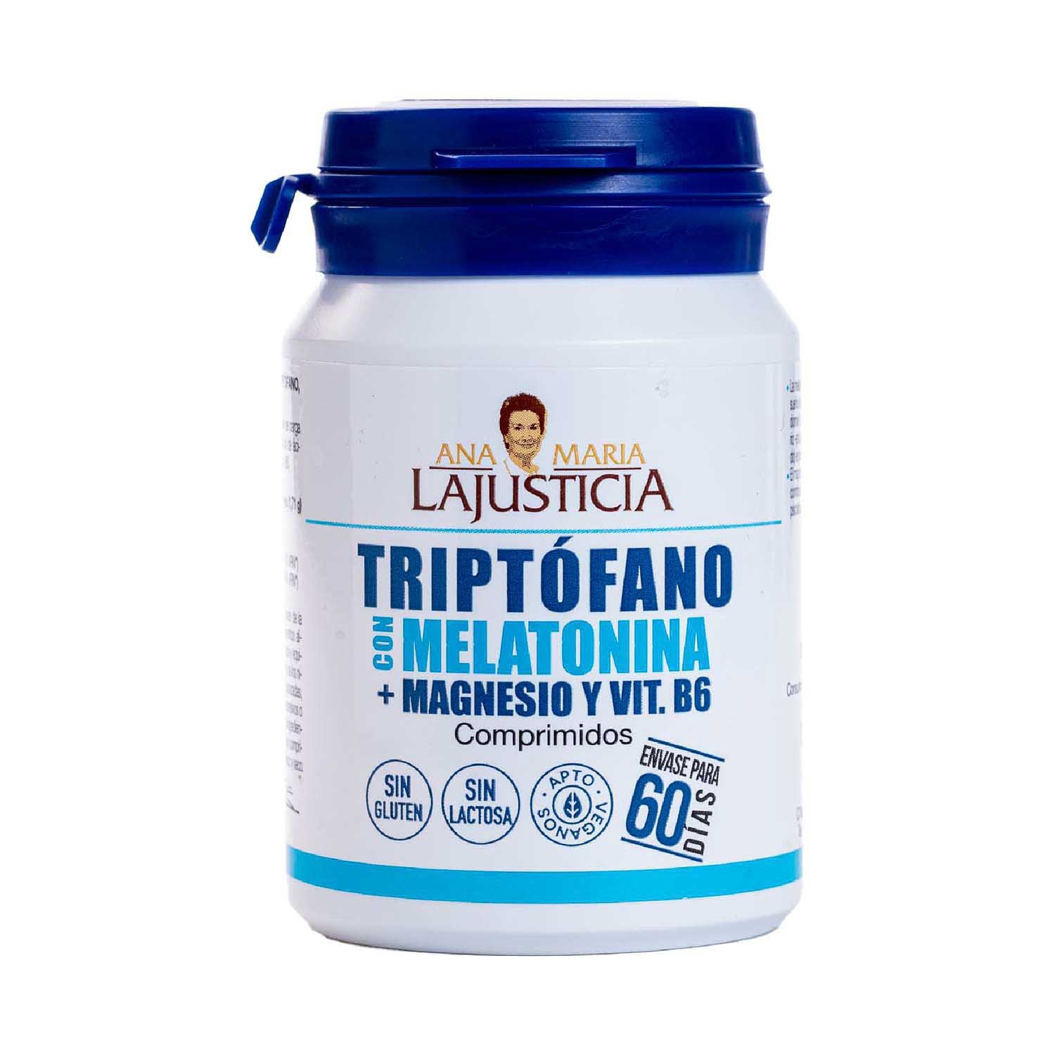Triptófano con magnesio y melatonina 60 comprimidos Ana María Lajusticia