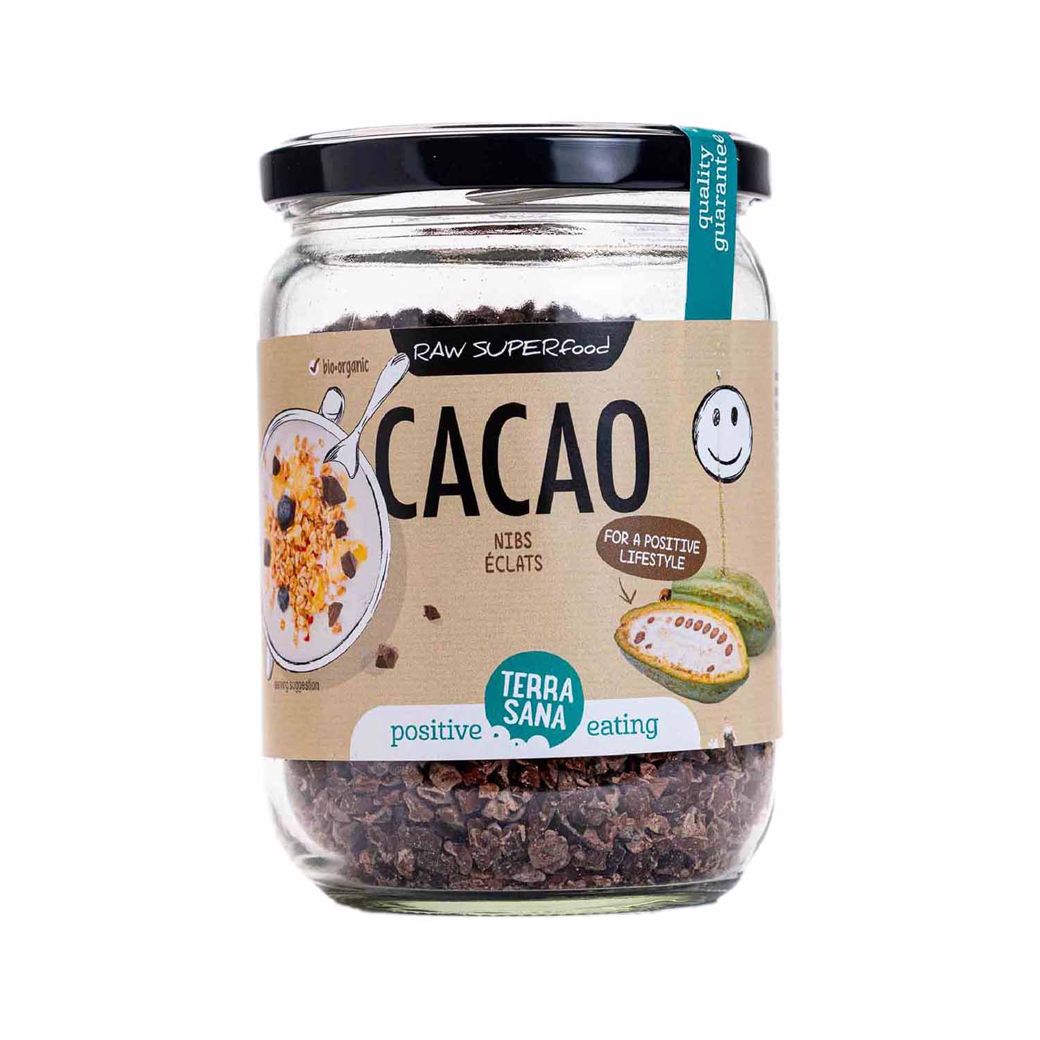 Raw virutas de cacao 230g Terrasana