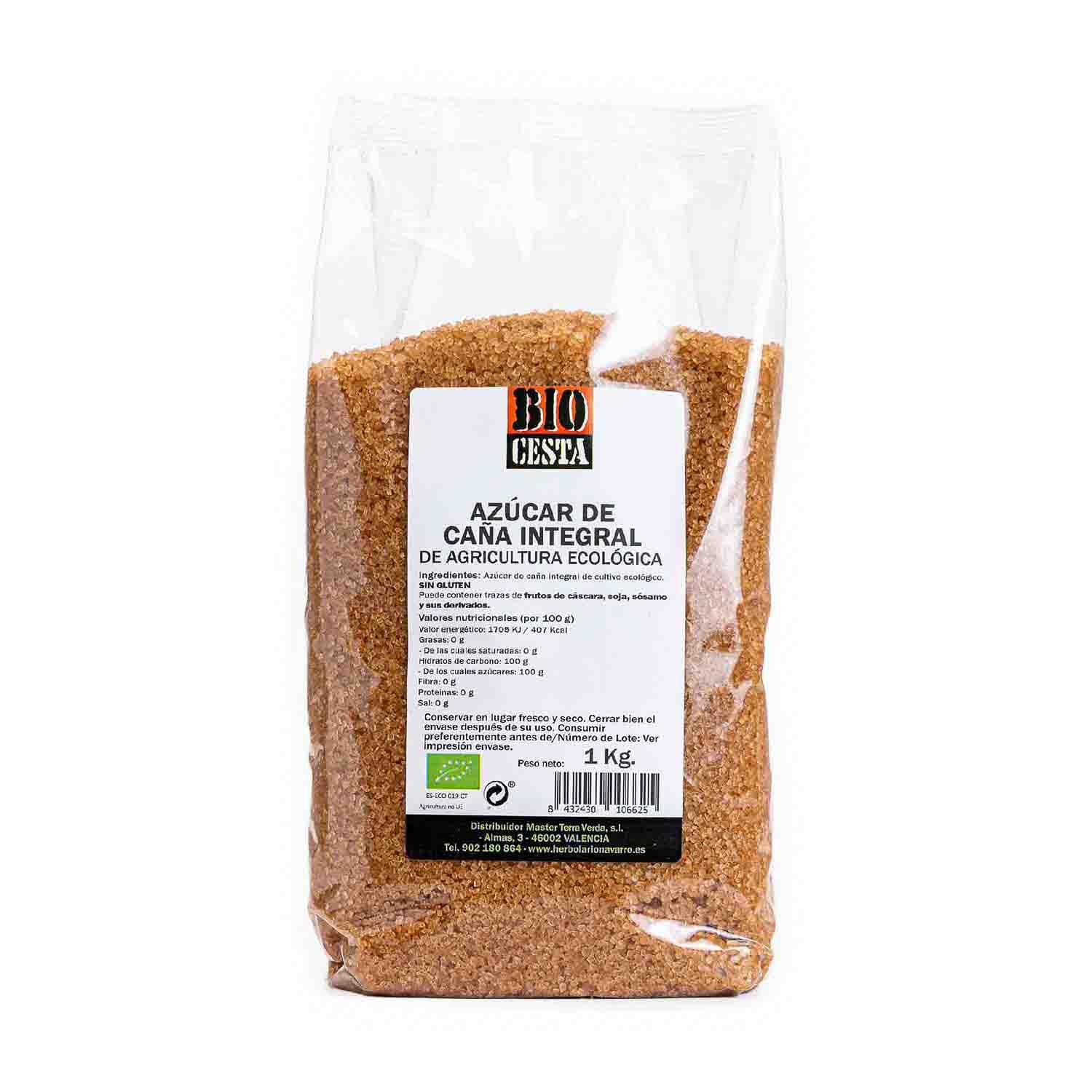 Azúcar de caña integral 1kg Bio Cesta