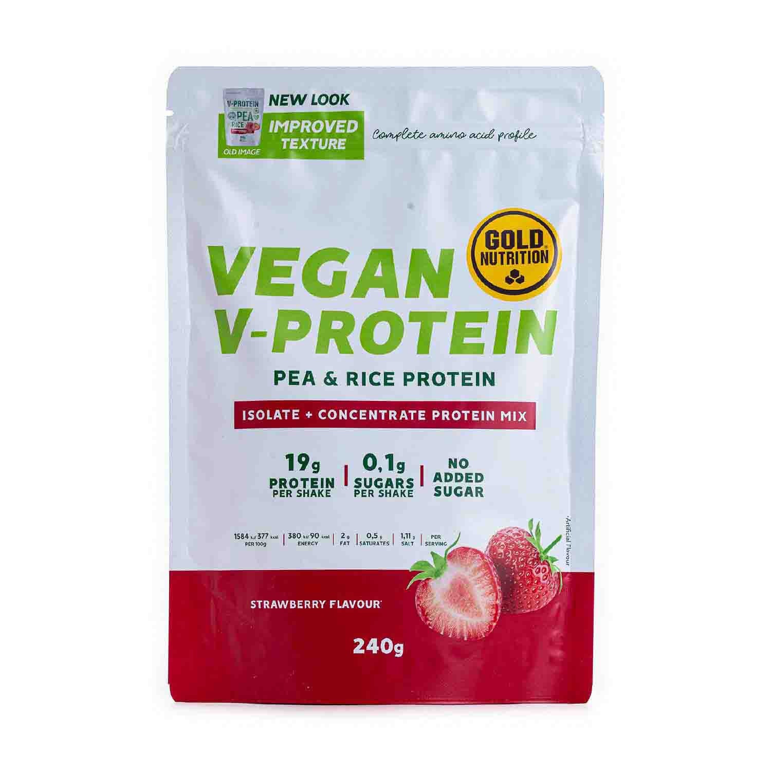 V-Protein de frambuesa 240g Goldnutrition