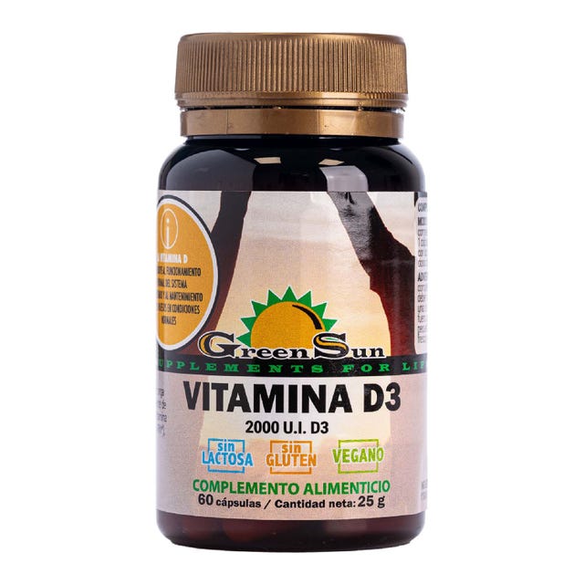 Vitamina D3 de Green Sun 60 cápsulas Green Sun