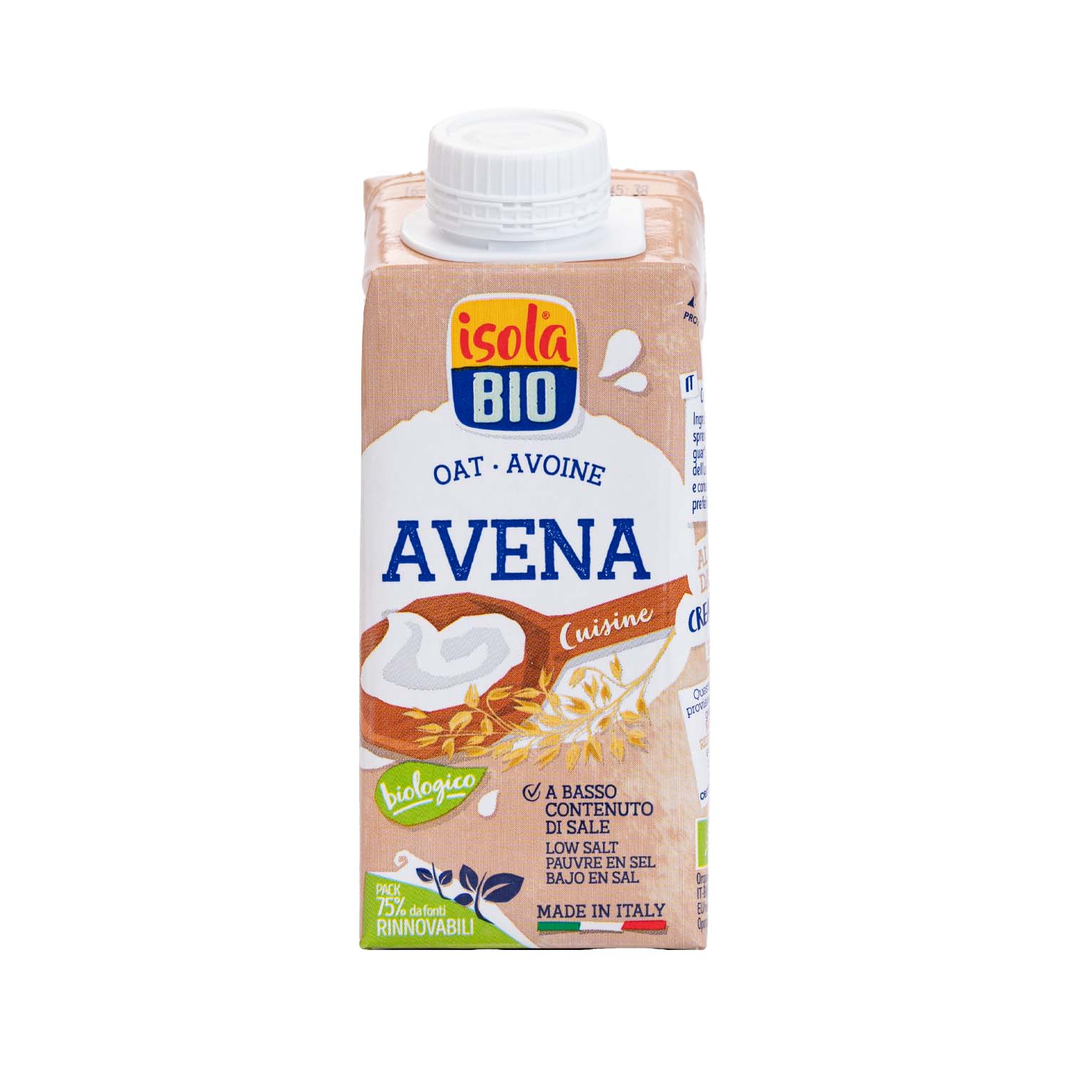 Crema de Avena para Cocinar 200ml Isola Bio