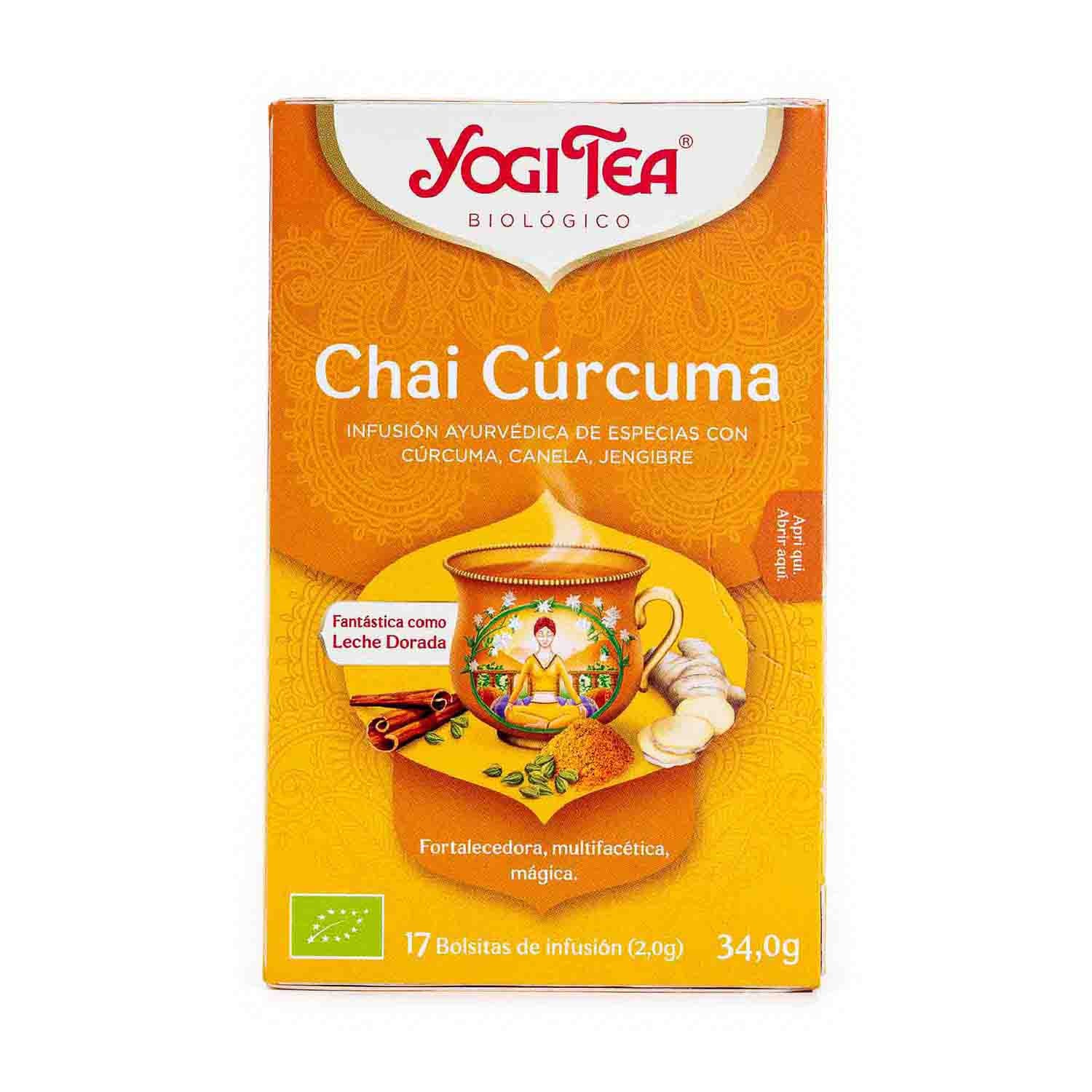 Infusión Chai Cúrcuma 17 filtros Yogi Tea