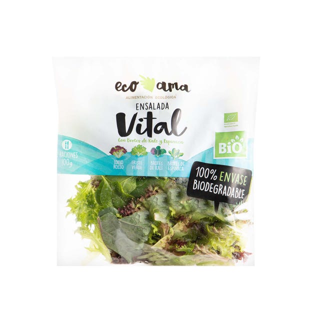 Ensalada Vital de Brotes de Kale y Espinaca 100g Ecoama