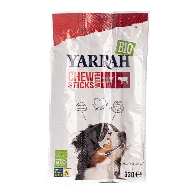Barritas Chewsticks ecológicas para perros 3uds Yarrah