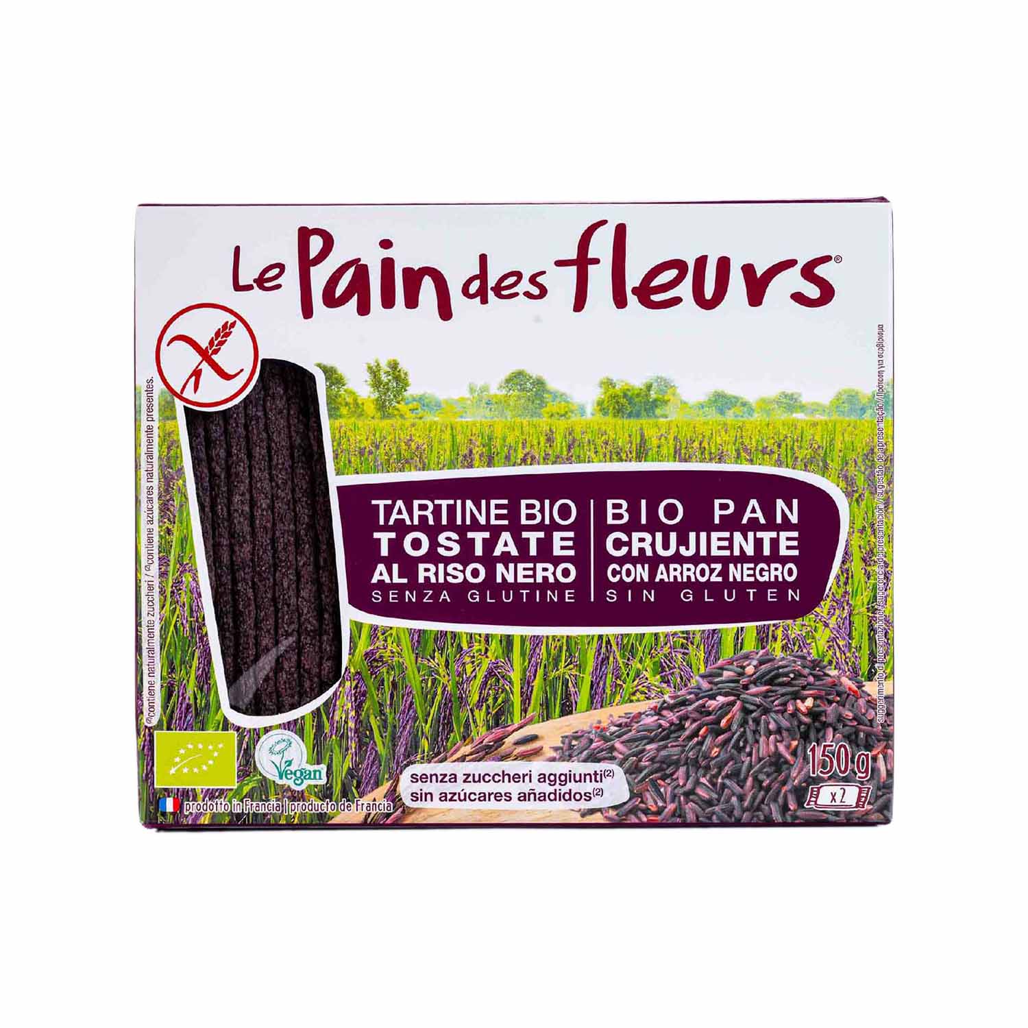 Pan flores de arroz negro 150g Le Pains Des Fleurs