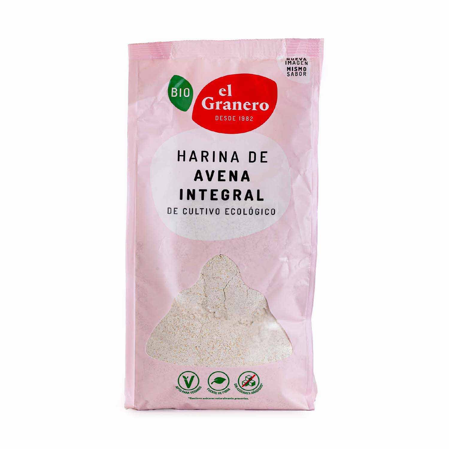 Harina de avena integral ecológica 1kg El Granero Integral
