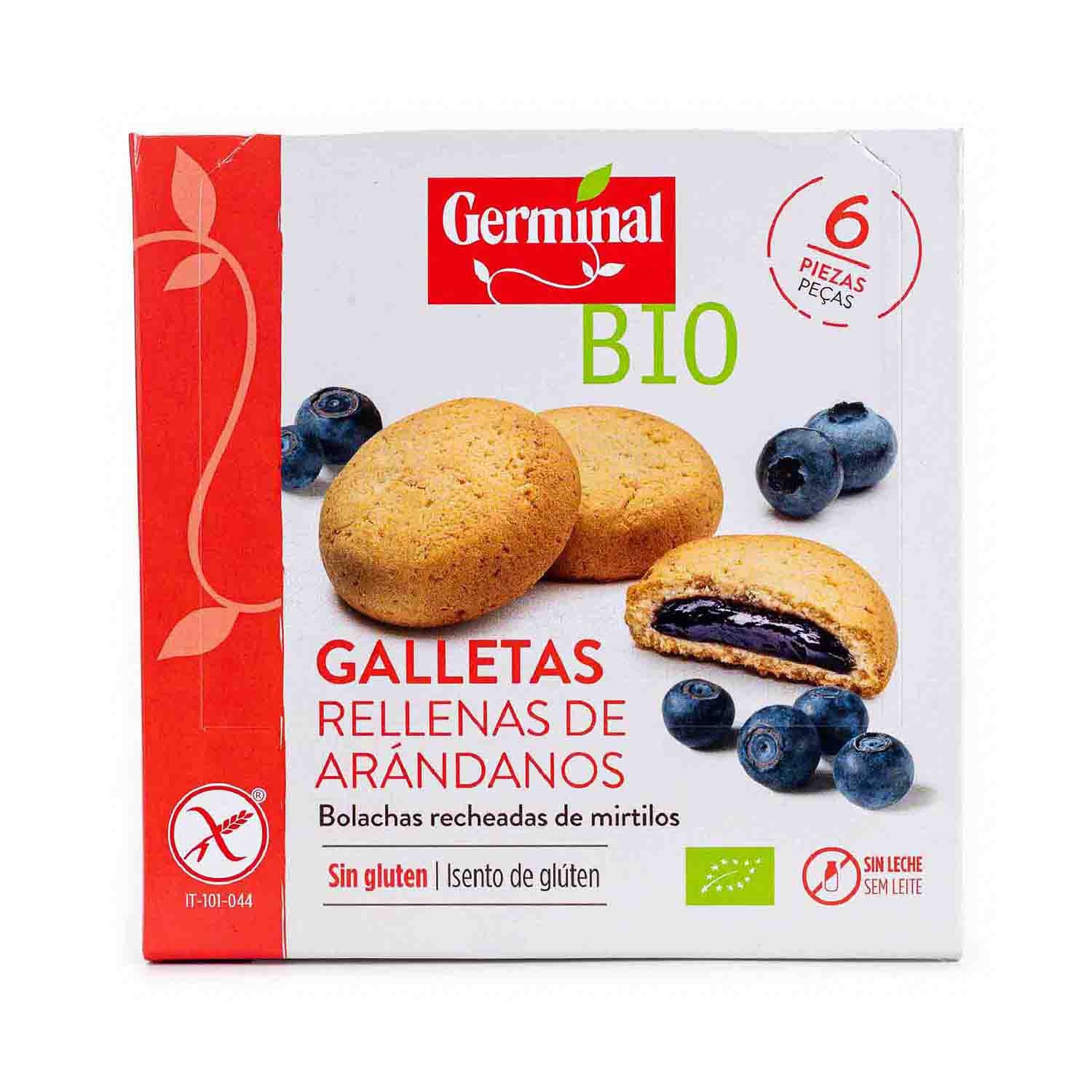 Galletas rellenas de arándanos 200g Germinal