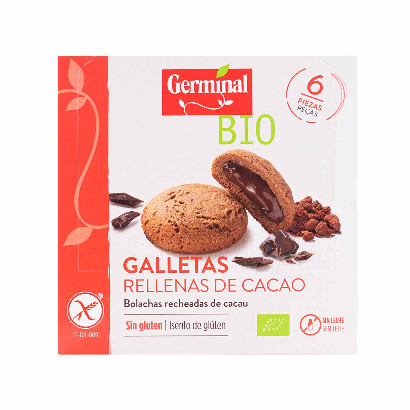 Galletas rellenas de cacao 200g Germinal