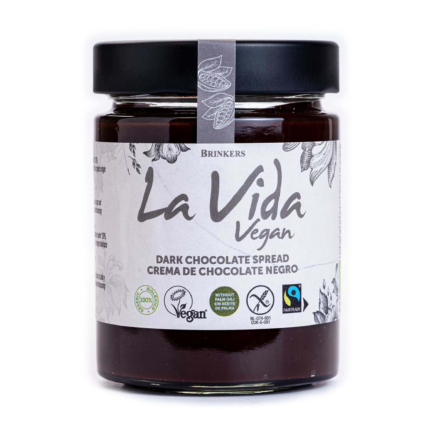 Crema de chocolate negro vegana 270g La Vida Vegan