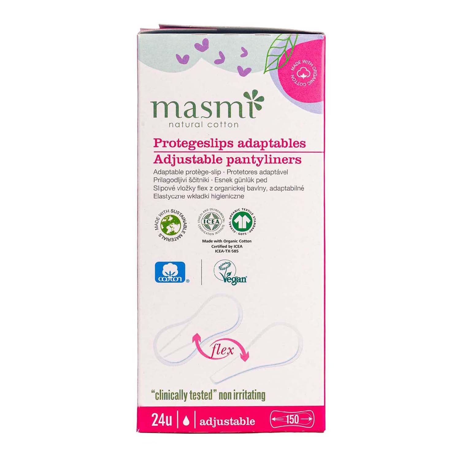 Protegeslips adaptables Flex 24uds Masmi