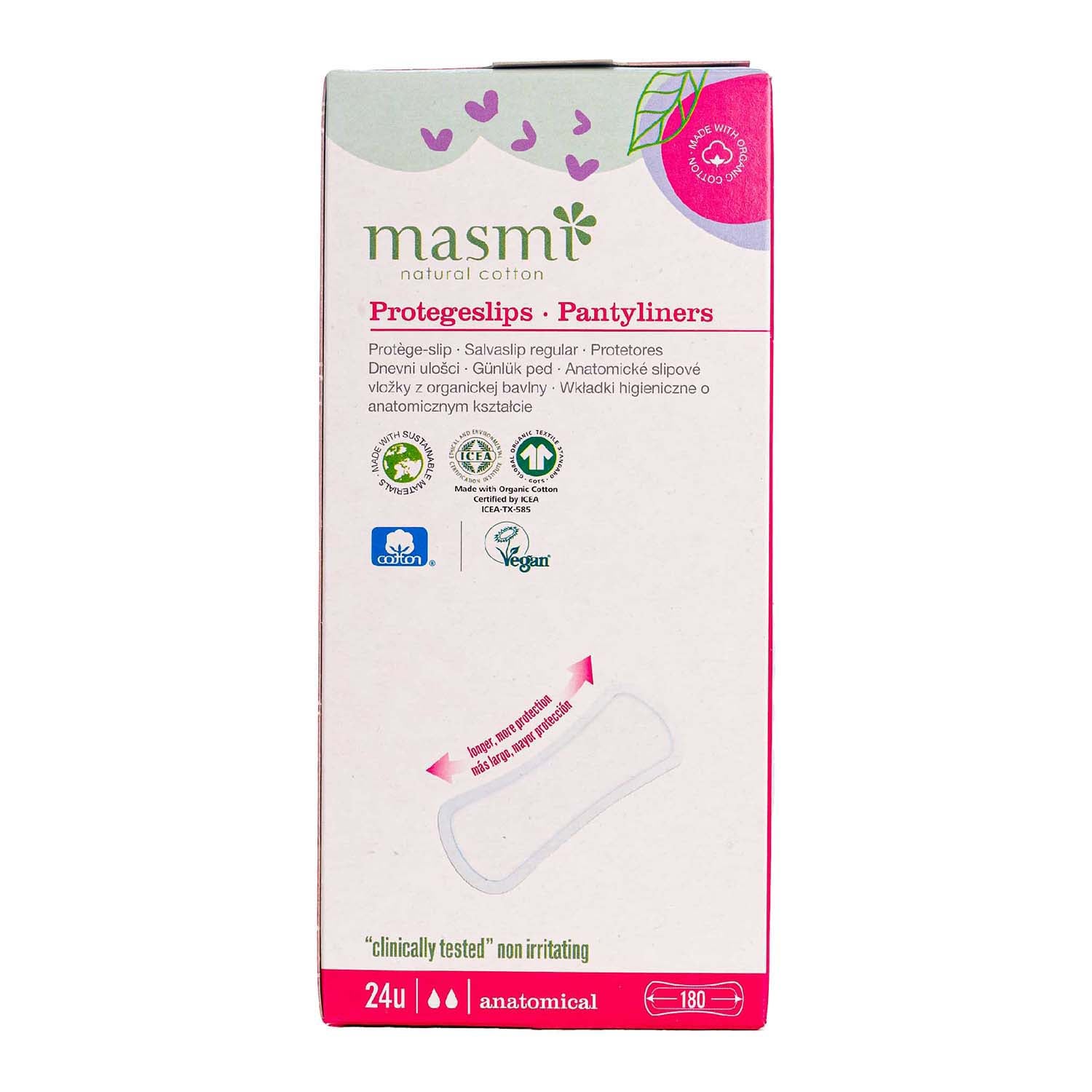 Protegeslips anatómicos 24uds Masmi