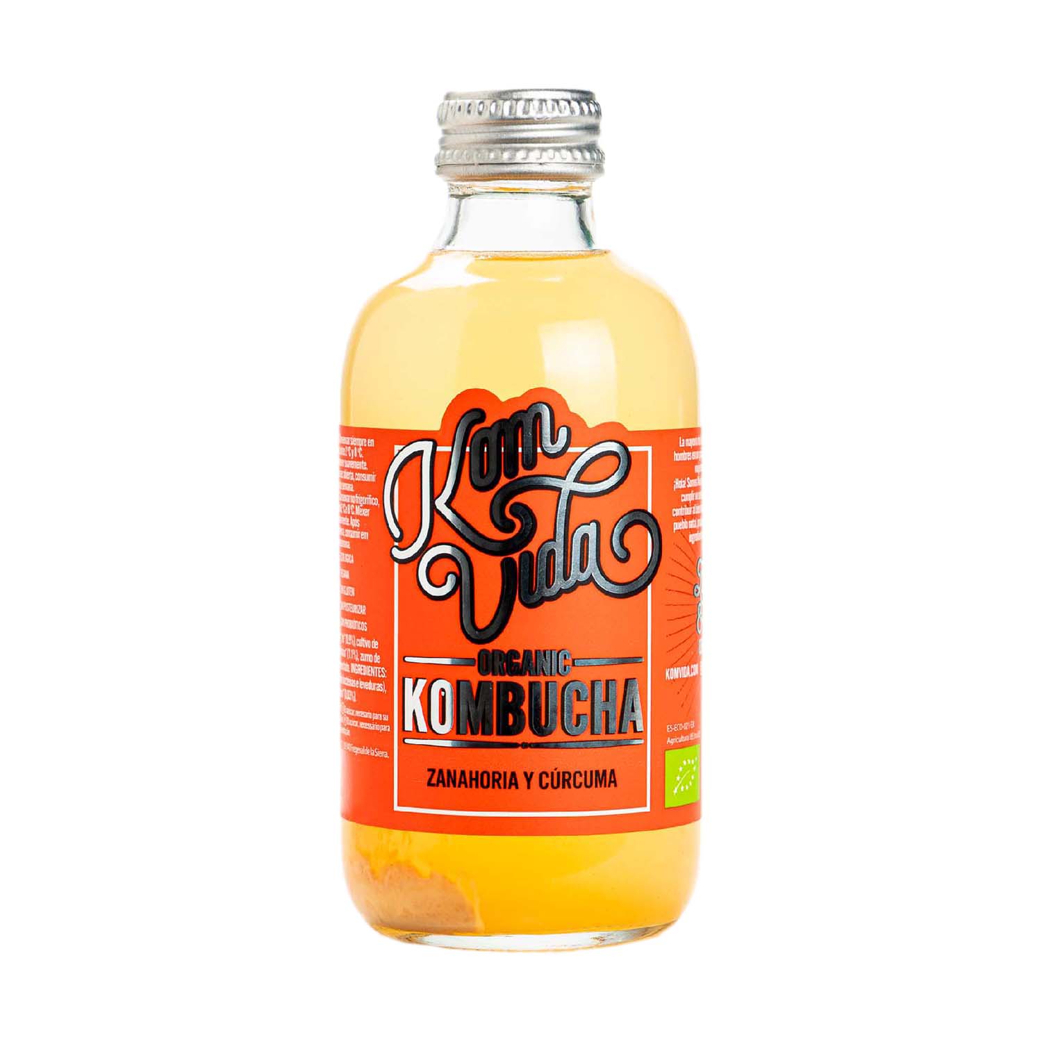 Kombucha de zanahoria y cúrcuma 250ml Komvida