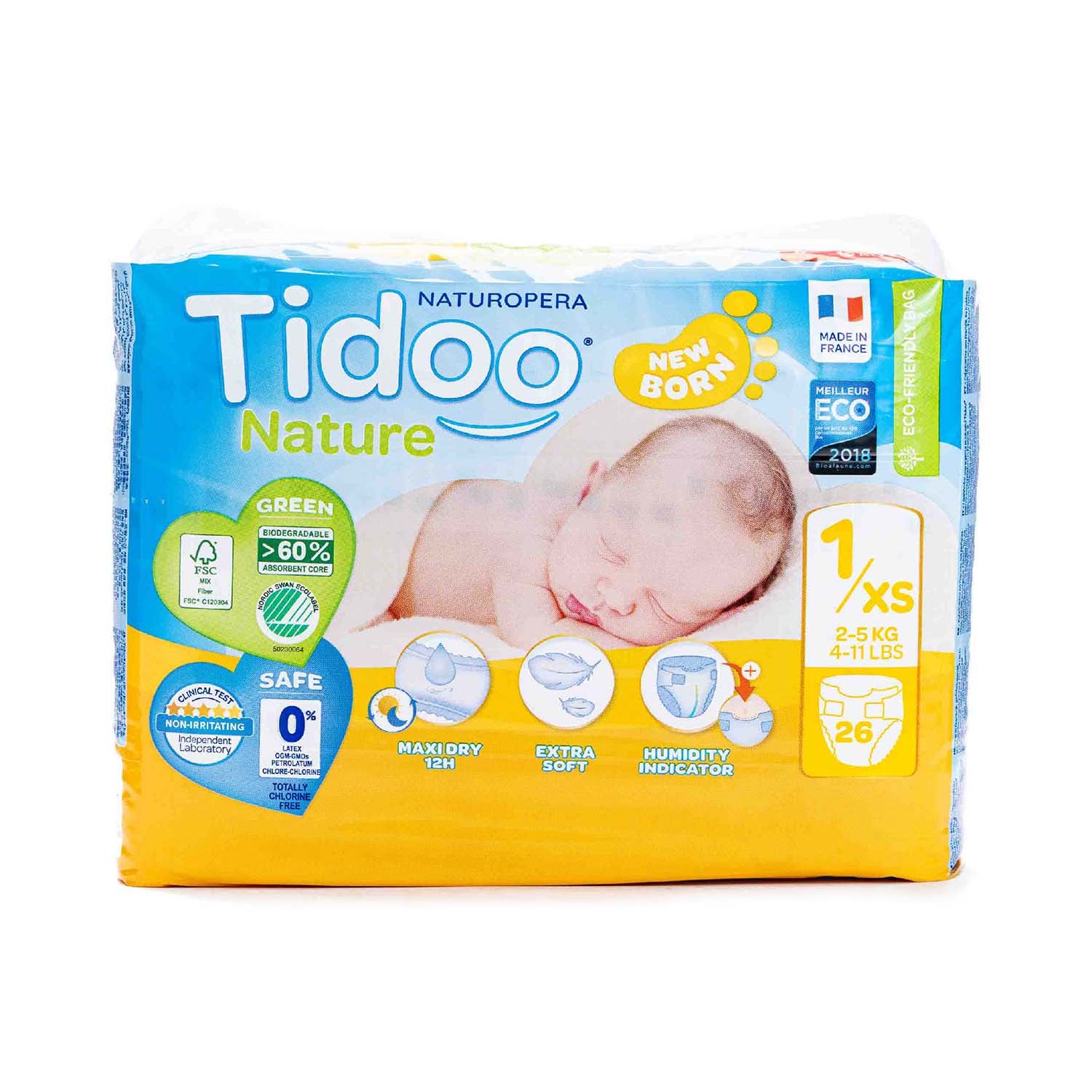 Pañales para Bebé Talla 1 26uds Tidoo