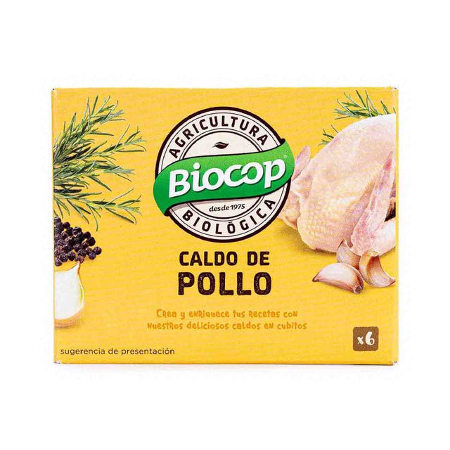 Caldo de pollo a cubitos 6uds Biocop