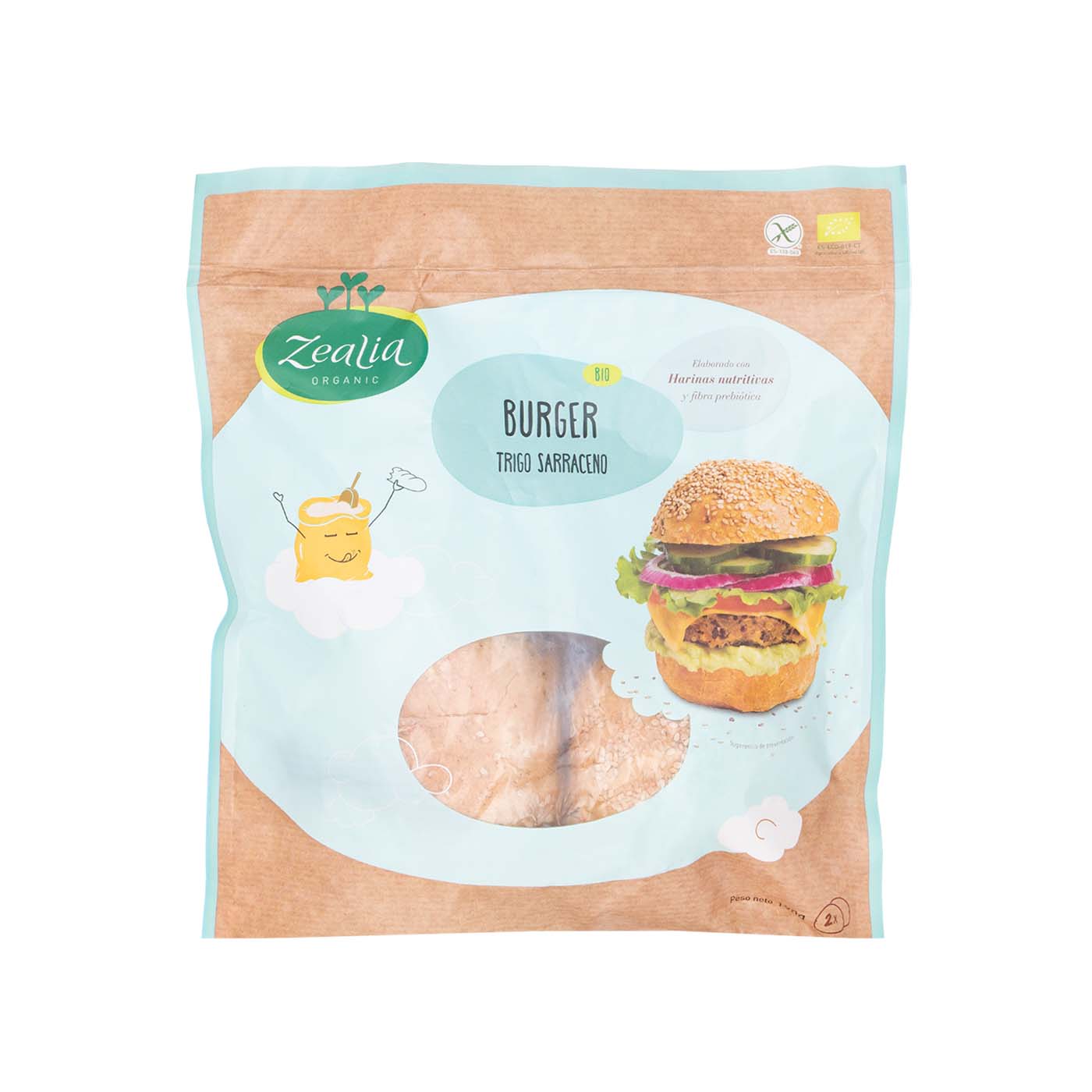 Pan Hamburguesa Bio Sin Gluten 180g Zealia