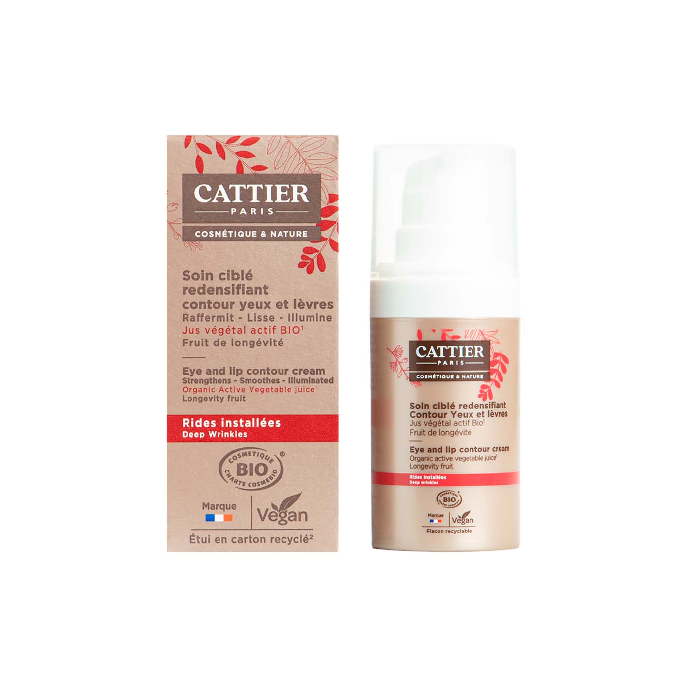 Contorno de Ojos y Labios Redensificante 15ml Cattier